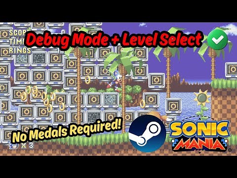 How to ENTER Debug Mode & Level Select in Sonic Mania PC (Steam)