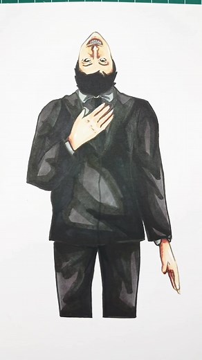 Drawing The Man with Upside Down Face Explained
