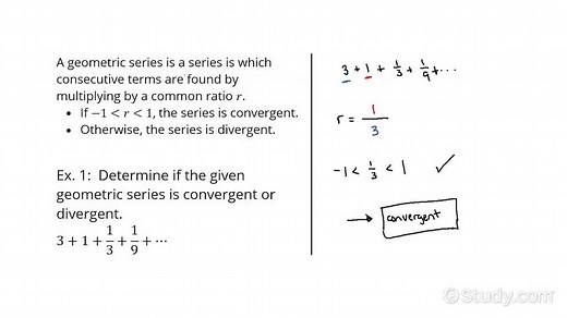 Identifying Convergent or Divergent Geometric Series | Algebra