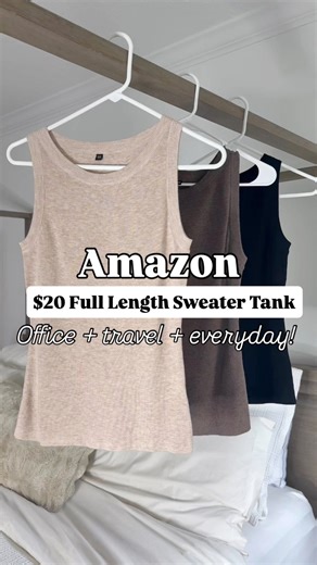 Comment TANK below to stop these $20 sweater tank tops from Amazon that are perfect for fall and layering!😍🍁 You loved the short sleeve-version and now we have this gorgeous high-neck tank! It’s full length not see-through and super soft! These are great for the office, travel & everyday, too💁🏻‍♀️ Direct URL: https://amzlink.to/az02DmQGrl0Vx #fallstyle #falloutfits #fallootd #businesscasual #workwear #casualstyle #casualoutfit #brunchoutfit | Lisa Robbins