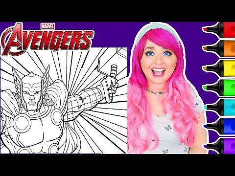 Coloring Thor Marvel Avengers Coloring Page | Ohuhu Art Markers
