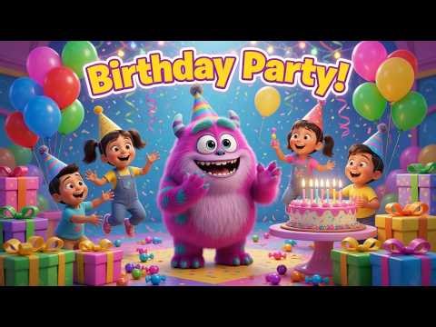 🎂 Birthday Party Song 🎉 | Fun Kids Dance Song with Balloons, Cake & Surprises!