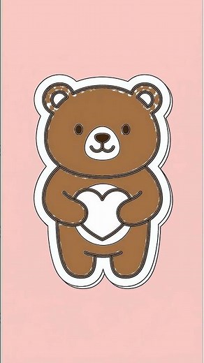 Easy Kawaii Bear with Heart Drawing Tutorial! with Chillify