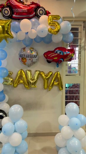 Car theme kids birthday decor