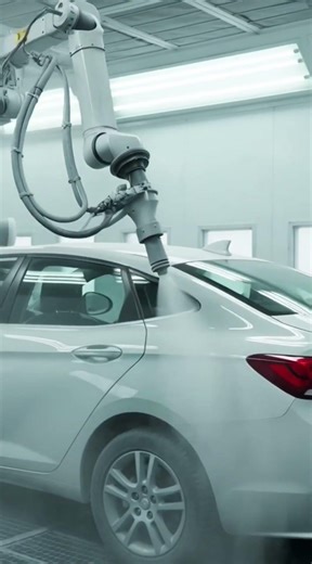 Inside an automated electric car factory - Paint Like Magic #automobile #productionfacility #robot