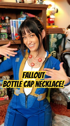 I made a Nuka Cola bottle cap necklace… keep it clean or make it rusty? ☢️
