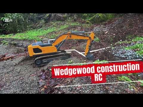 RC Excavator Digging a Trench (Looks Real!)