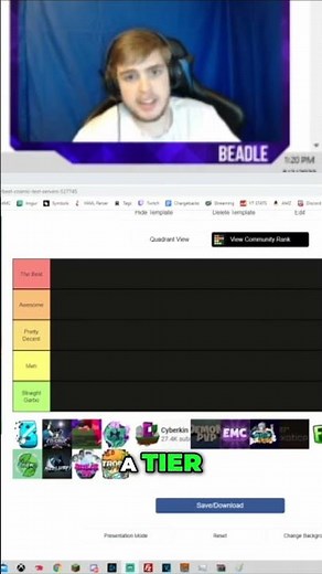 Minecraft Server Tier List: Cosmic vs. Blizzard PVP Showdown! #shorts