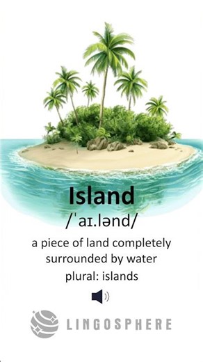 Island Meaning Explained 🏝️ | Learn English Vocabulary in 1 Minute