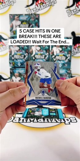Exciting NFL Trading Card Break with 5 Case Hits