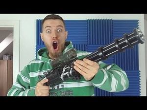 Is the AQUALINO MINIGUN worth the money? - Unboxing and test shooting!