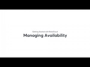 Get Started with RotaCloud: Managing Availability