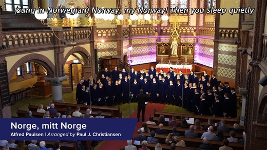 We just went on stage for our concert in Bergen, but we're still looking back and smiling about our Oslo concert a few days ago. Here's our first video from our international tour, and we couldn't think of a more fitting first video than our performance of "Norge, mitt Norge" in Oslo. We hope you feel like you're here in Scandinavia with us while you watch! | The Concordia Choir
