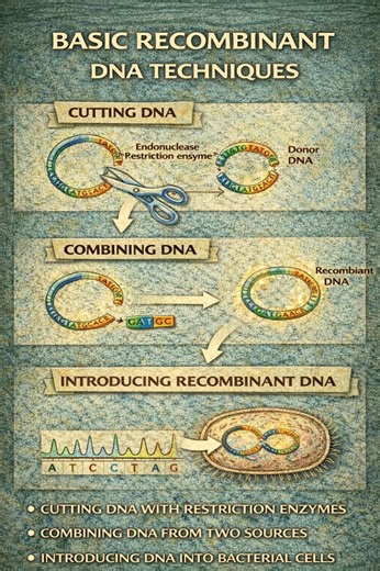 Bacis recombinant DNA techniques || complete 💯✅ theory notes in hindi english mix language 👍
