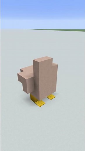 How to build a chicken statue in Minecraft