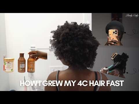 How I Grow My 4C Hair FAST | Real Tips + Protective Styles That Actually Work