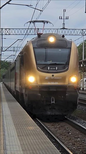 Najlepszy gryfek 1👑 / EU160-014 z piękną złotą okleiną wjeżdża do Międzyzdroji z IC Podhalanin