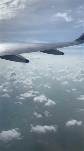 First Time Flying ✈️ Amazing Airplane Window View Above Clouds ☁️