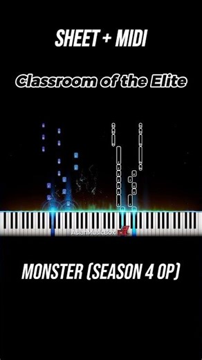 🔴🎹 Classroom of the Elite Season 4 OP – “MONSTER” Piano Tutorial | MIDI & Sheets