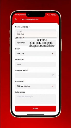 Tutorial Cara Mengajukan Izin / Cuti Sakit dengan Surat Dokter di Aplikasi AbsensiKu