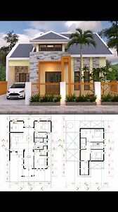 House Plans 11x17 Meter 4 Bedroom | Sam HousePlans