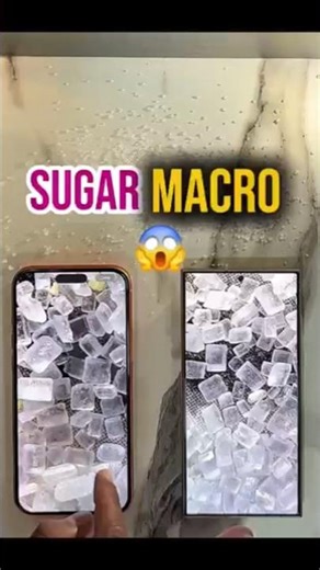 Tiny Sugar Macro Test 😳 iPhone 17 Pro Max vs S24 Ultra
