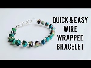 Beginner Friendly Wire Wrapped Bracelet | How to make Bracelet with Beads and Wire | Handmade | DIY