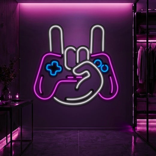 Game Controller Neon Sign – Gaming LED Wall Decor for Gamer Room, Streamer Setup & Game Room - Etsy