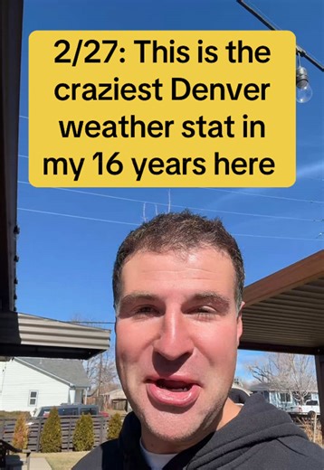 2/27: This is the craziest Denver weather stat in my 16 years here #denver #denverweather #weather #colorado #meteorologist