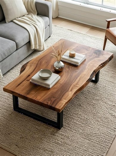 Live Edge Walnut Coffee Table, Handcrafted Reclaimed Wood Farmhouse Centerpiece, Irregular Natural End Table - Etsy