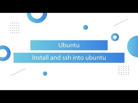 Install and ssh into ubuntu