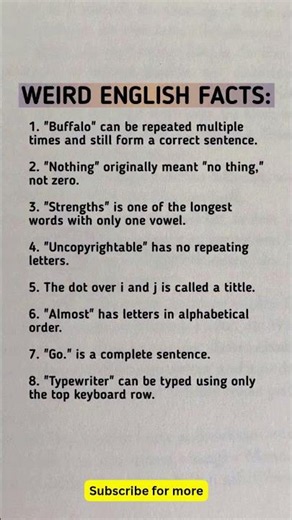 Weird English Facts Every Learner Should Know