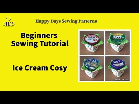 Ipswich Ice Cream / Pot Noodle Cosy Beginners sewing tutorial