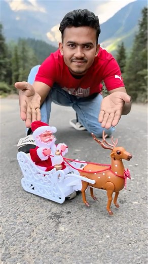 Remote control Santa Sleigh And Reindeer Gift Unboxing