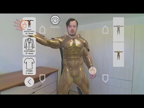 Paparmali 5 - Augmented Reality SmARt Mirror - Kinect 2/Azure Body Tracking for Virtual Fitting Room