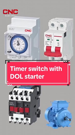 CNC Electric Timer Switch with DOL Starter for Motor Control