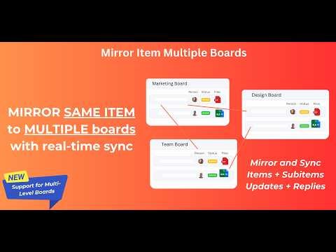 Learn how to setup Automations for Mirror Item Multiple Boards App (monday.com)