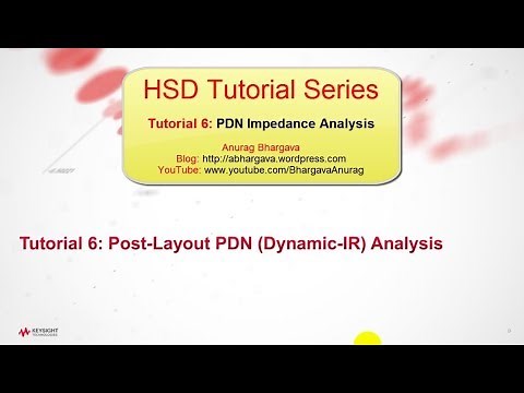 HSD Tutorial-6: PDN Impedance Analysis using PIPro