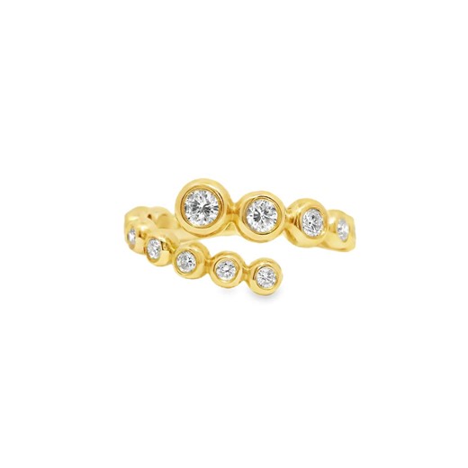 Diamond Bezel Ring: Classic 14k Yellow Gold, 0.54ct - Etsy