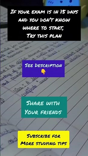 Exam in 15 Days | Simple Study Plan for Day & Night Students (5 Subjects Plan)