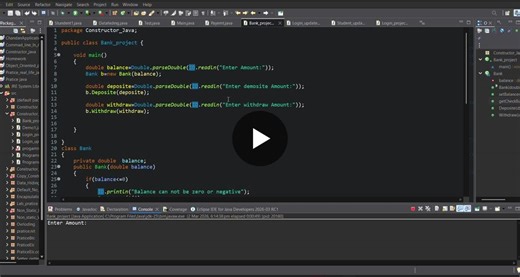#java #oop #bankingsystem #programming #softwaredevelopment #learningjourney | Chandan Behera