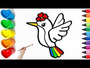 🐦Drawing and Coloring a Cute Hummingbird | Easy Step By Step Tutorial for Beginners #135