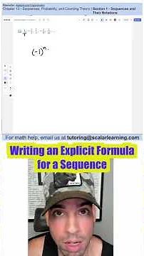 Writing an Explicit Formula for a Sequence #sequence #maths
