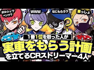 １番多く１位を取った人が"実車"を貰う計画を企てるCRストーリーマー部門の４名がいます。【カートライダー/わいわい/Cpt/Mondo】