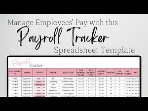 Payroll Tracker Template Google Sheets, Payroll Tracking Excel Spreadsheet, HR Template