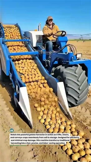 🚜 High-Speed Potato Harvester Conveyor System #FarmingTech #AgriMachinery #Harvesting