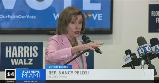 Nancy Pelosi in Miami to encourage people to vote
