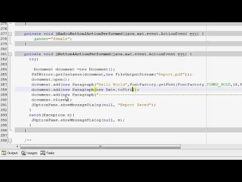 Java prog#76. Reports : Itext :Add Date