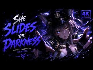 Anime Cat Girl Opens Your Screen 🌧️ 4K Live Wallpaper Loop