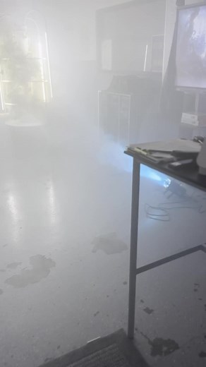 How do you make a classroom spooky? Simple fog machines, LED lights and scary sounds. #Halloween 👻 | Ty Swartz